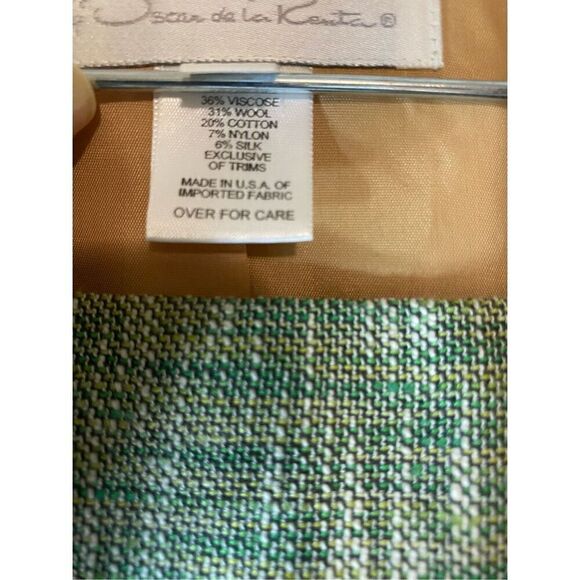 24W, Oscar de la Renta, vintage suit green & teal colour, excellent condition. - Picture 9 of 12